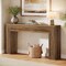 63" Rustic Console Table with Fluted Design Sofa Table for Entryway Hallway